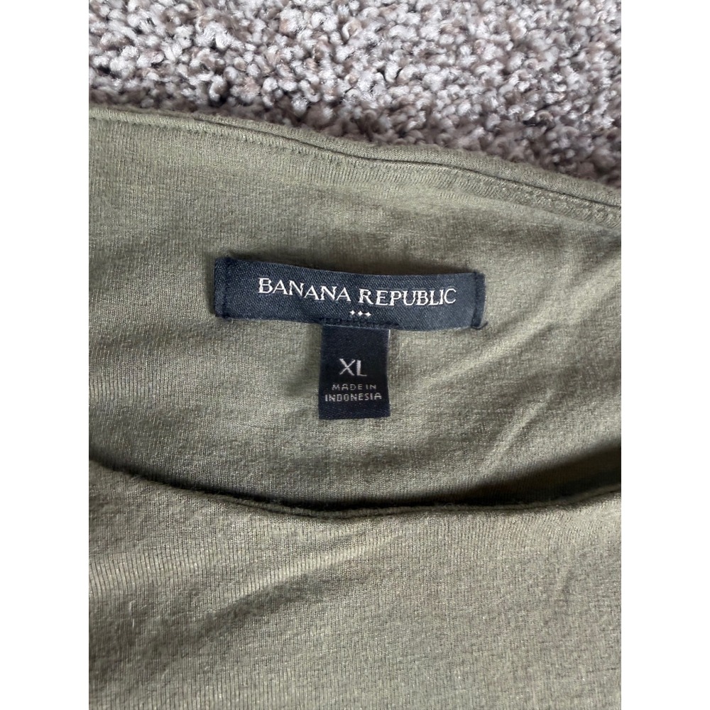 Banana Republic Olive Green Draped Neck Maxi Dress Sleeveless Empire Waist